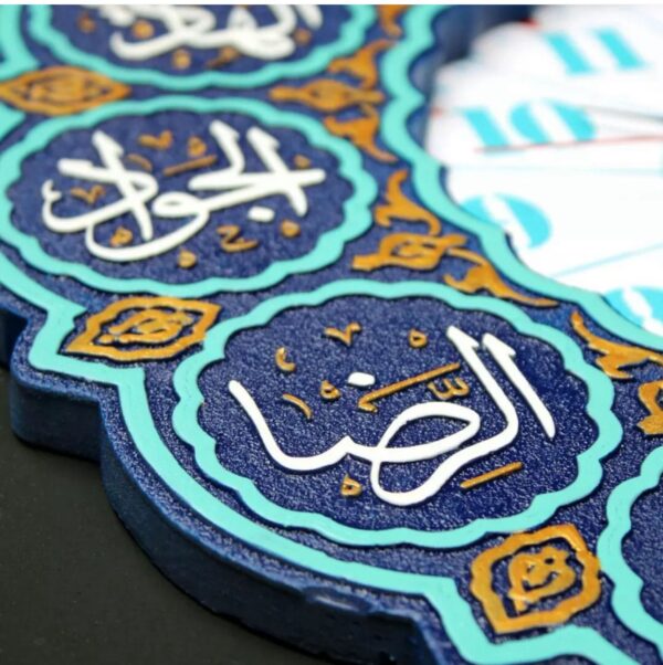 لوحة اصفهانية - ساعة الأئمة الاثني عشر - 45x45 cm - Image 2